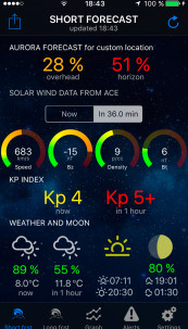 Northern Lights (Aurora forecast and for Apple iPhone and Android